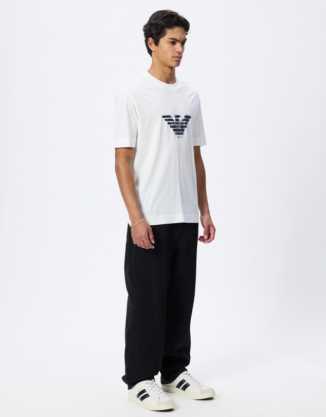 Emporio Armani - Graffiti Eagle Logo Print Jersey T-Shirt