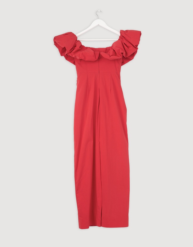 Revibe - Repaired Shona Joy Campbell Off Shoulder Bubble Maxi Dress - AU 8