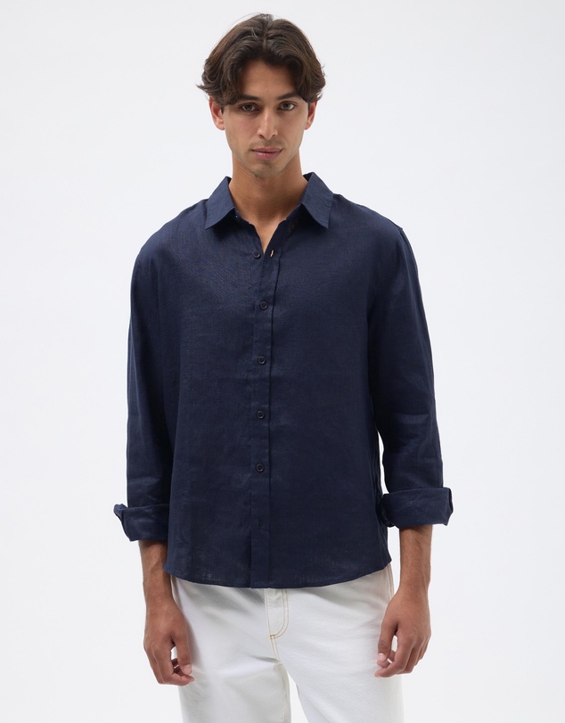 AERE - Euro Resort Linen LS Shirt