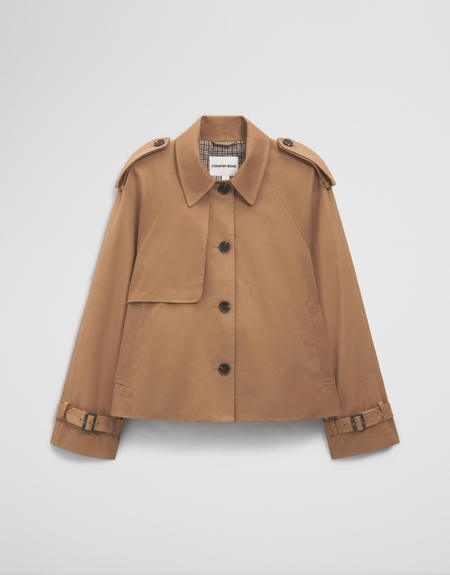Country Road - Crop Swing Trench Jacket