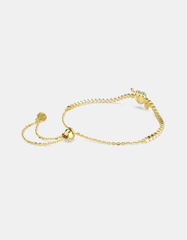Swarovski - Idyllia Bracelet, Mixed Cuts, Heart With Arrow, White, 18K Gold Finish