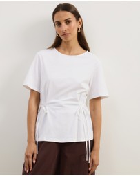 Atmos&Here - Short Sleeve Tie Waist T-Shirt
