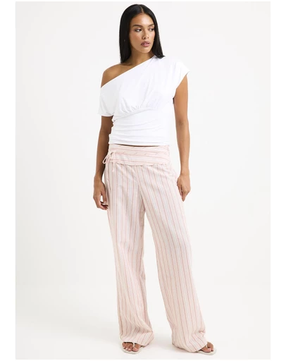 Subtitled - Ines Stripes Low Rise Pants