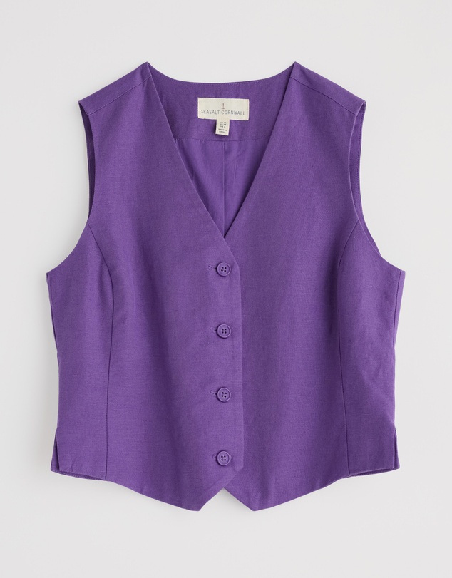 Seasalt - Seasalt Cornwall Purple Erica Waistcoat
