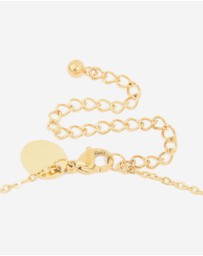 Lovisa - Waterproof Gold Plated Stainless Steel Bamboo Letter M Necklace