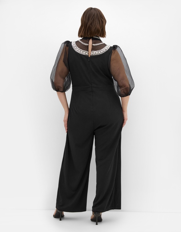 City Chic - Phoenix Sheer Sleeve Jumpsuit
