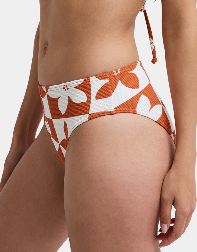Roxy - Womens Hazy Days Mid Waist Classic Bikini Bottom
