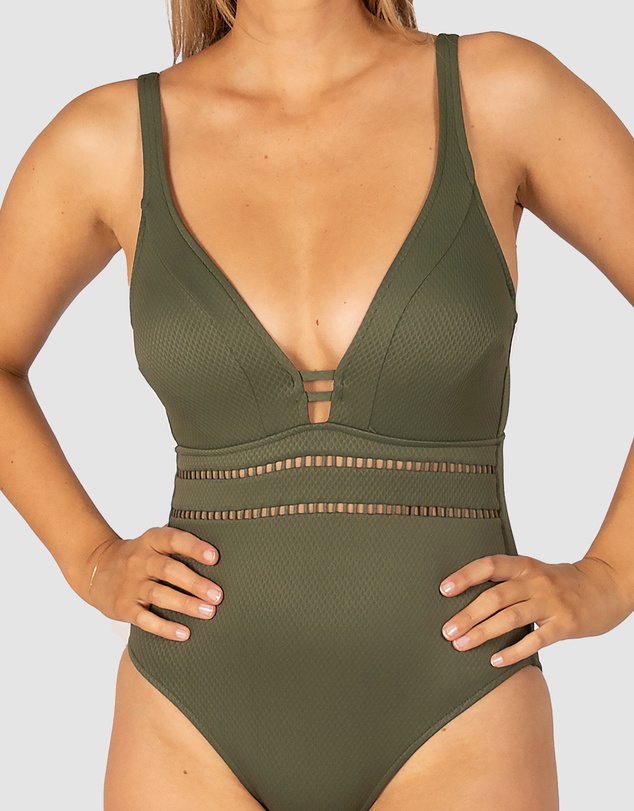 Baku Swimwear - Rococco C/DD Cup Plunge One Piece Swimsuit