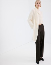 M.N.G - Wide-Leg Mid-Rise Pleated Trousers