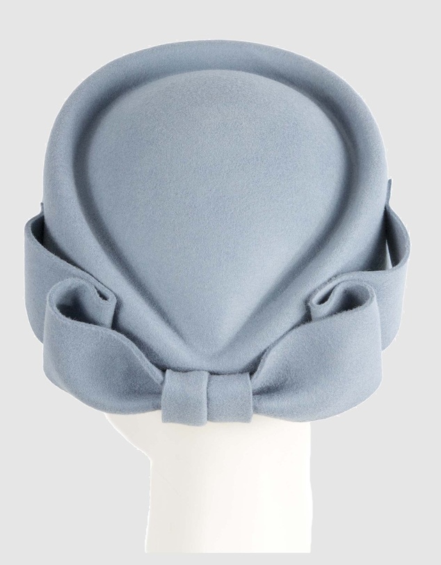 Max Alexander - Felt Light Blue Pillbox Hat