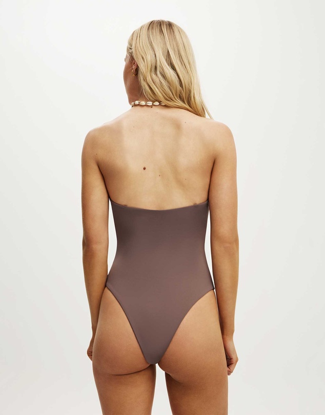 Cotton On Body - Strapless Knot Front One Piece Brazilian