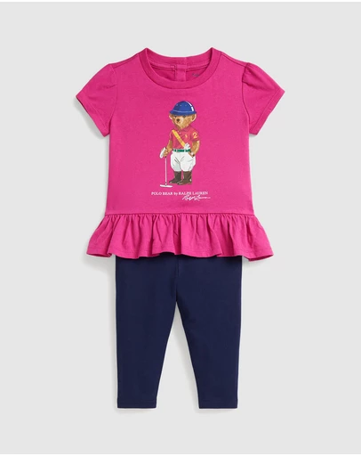 Polo Ralph Lauren - Polo Bear Cotton Tee & Legging Set - Babies