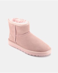 AusWooli Ugg Boots - Bondi Sheepskin Signature Short Ankle Boots