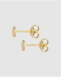 Elli Jewelry - Earrings Studs Circle Elegant Modern Basic in 375 Yellow Gold