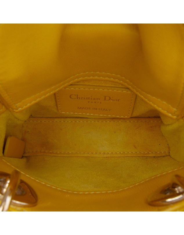 Pre-Loved by Azura Reborn - Pre-Loved Micro Lambskin Cannage Lady Dior