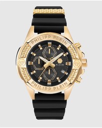 Philipp Plein - THE $KULL CHRONO 44mm Gold-Tone Multifunction