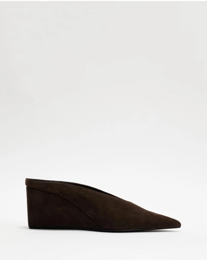 AERE - Suede Wedge Pumps