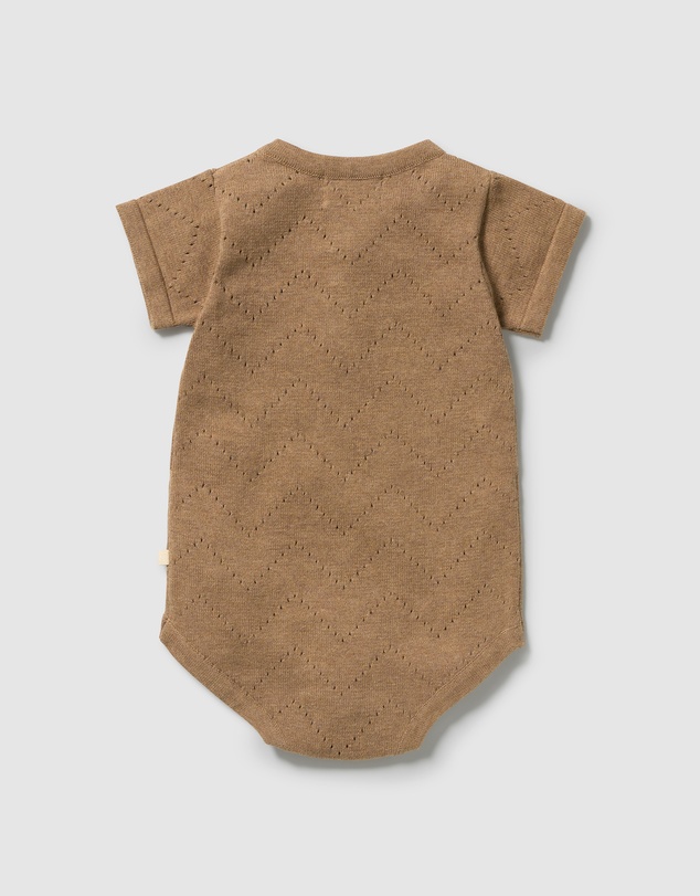 Wilson & Frenchy - Ginger Snap Organic Knitted Pointelle Bodysuit - Babies
