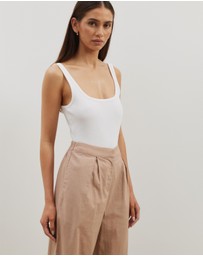 Atmos&Here - Tawny High Waisted Pants