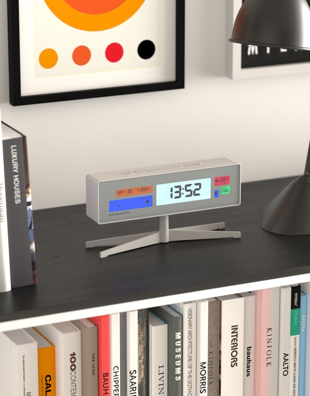 Newgate - Newgate Supergenius Lcd Alarm Clock Matte White