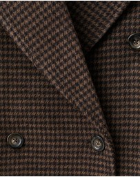 M.N.G - Wool-Blend Micro-Houndstooth Coat