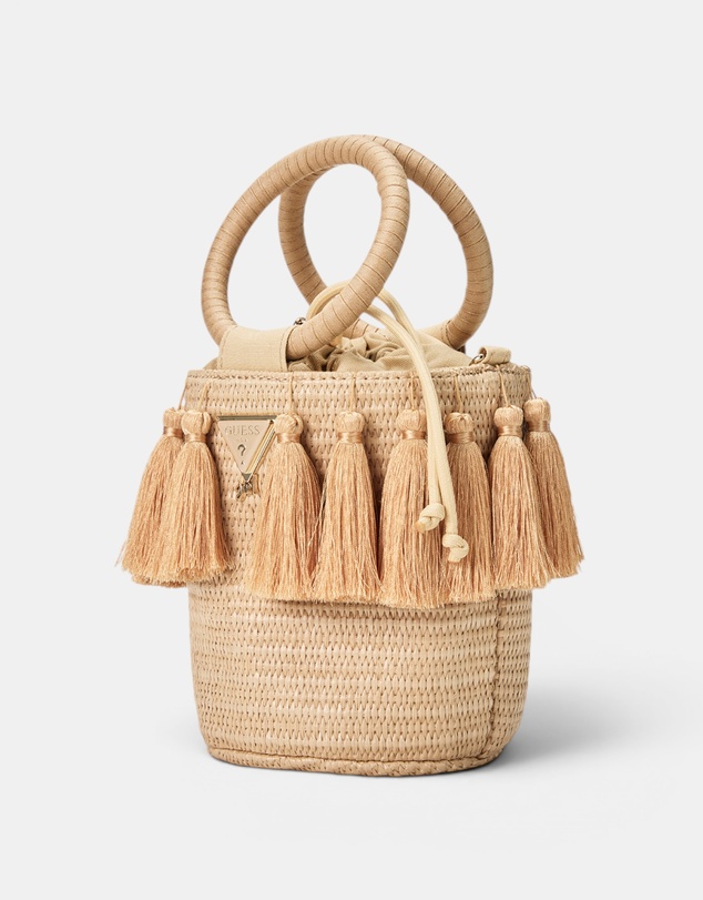 GUESS - Straw Bucket Bag