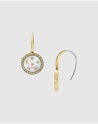Fossil - JEWELRY Classic Mother-of-Pearl Gold-Tone Drop Earrings