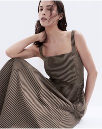 UNISON - Stripe Balconette Midi Dress