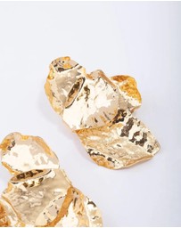 Lovisa - Gold Plated Half Flower Statement Stud Earrings
