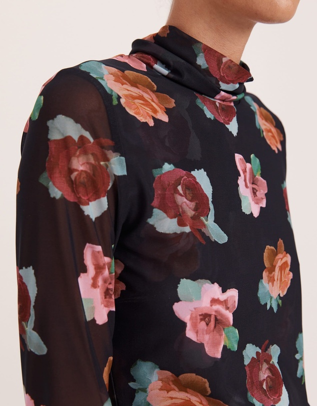SABA - Bettina Long Sleeve Mesh Top