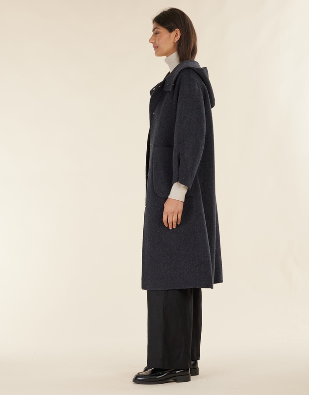 Amelius - Celine Hooded Snap Front Coat
