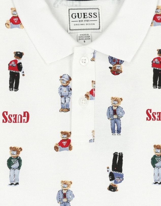 GUESS - Bear Graphic Polo Shirt
