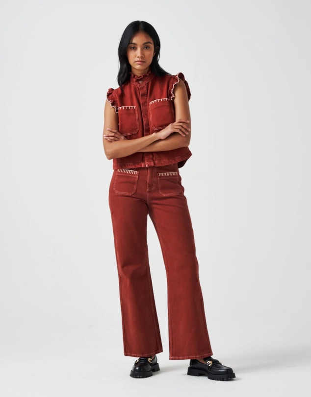 Seventy + Mochi Denim - Mabel Patch Pocket Jean