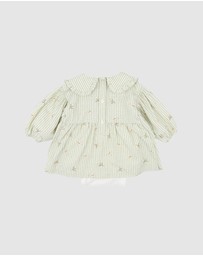 Fox & Finch - Orchard Bloom Emb. Stripe Overlay Dress - Babies