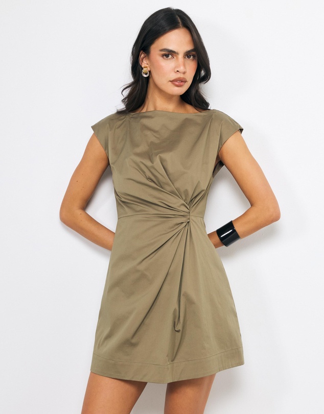 AERE - Avel Ruched Waist Mini Dress
