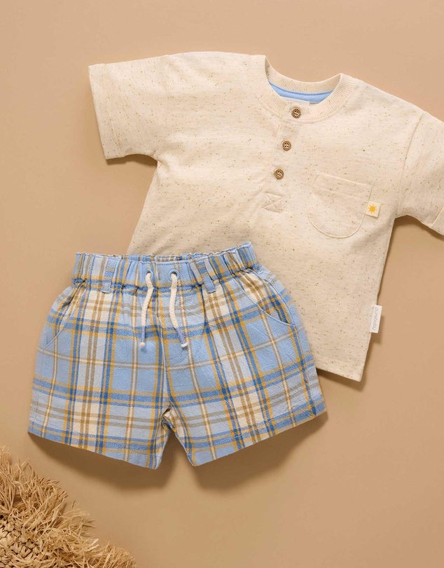 Purebaby - Henley Tee -Kids-Babies