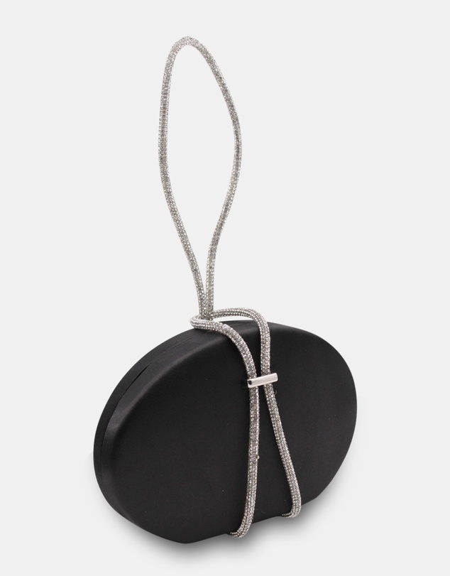 Morgan & Taylor - Celeste Satin Clutch in Black