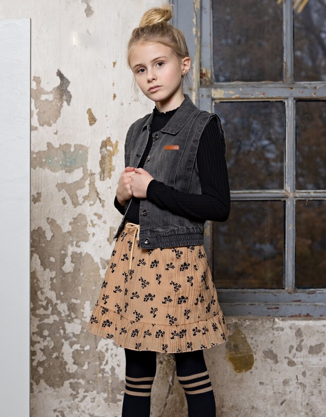 NONO - Merle Combi Dress with Floral Skirt - Kids-Teens