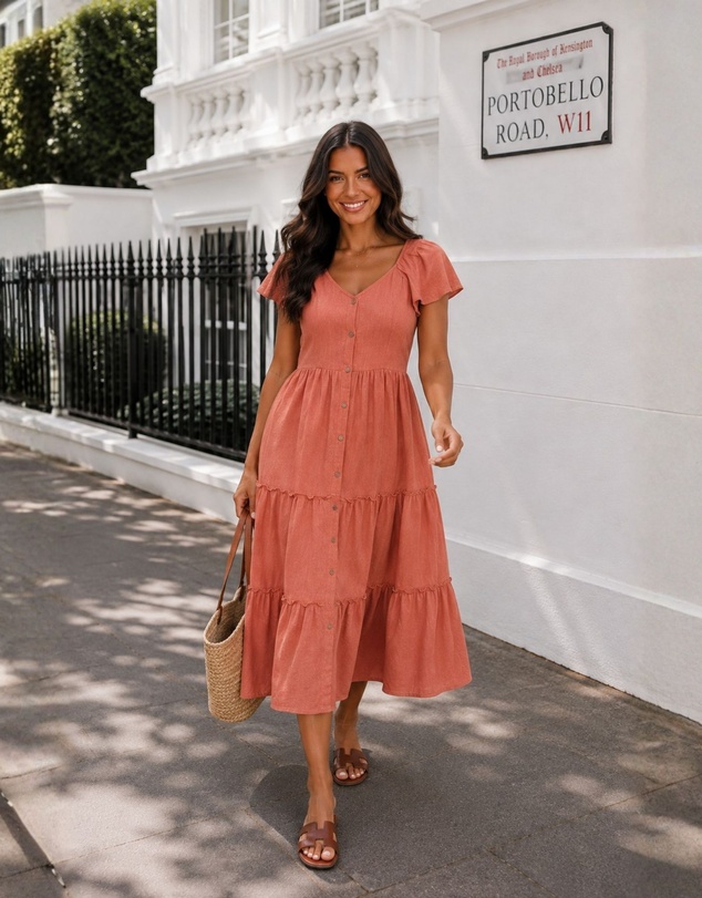 Esther & Co - Celie Dress - Rust