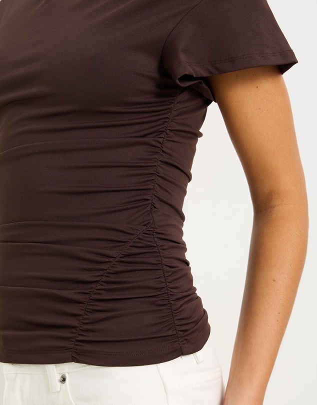 Calli - Emme Ruched Jersey Short Sleeve Top