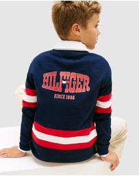 Tommy Hilfiger - Boys Back Graphic Long Sleeve Polo Shirt - Teens