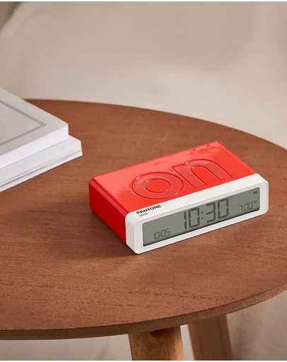 Lexon - Lexon Flip Classic Reversible Alarm Clock PANTONE - 2035 Red