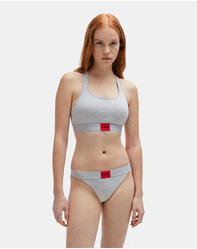 HUGO - Stretch-Cotton Logo Thong Briefs