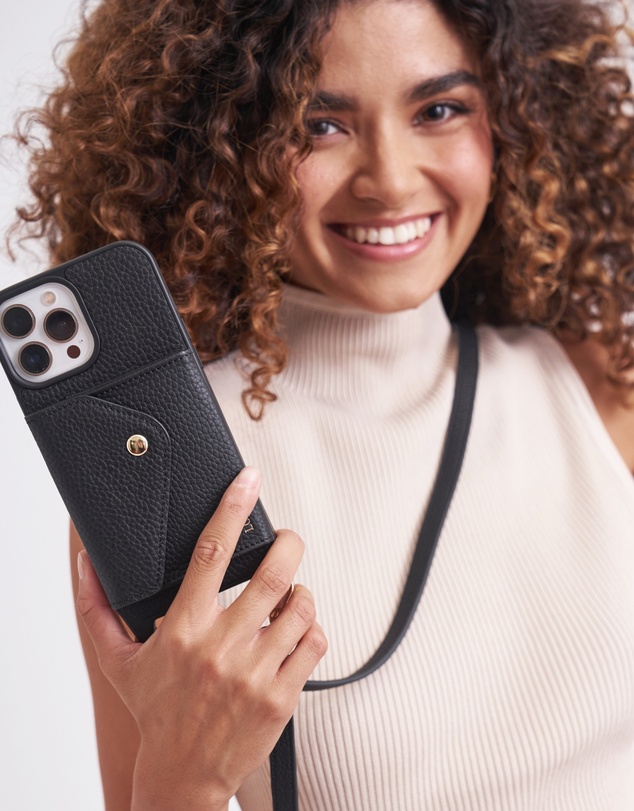 LOUVE COLLECTION - Leather Phone Case Wallet & Strap