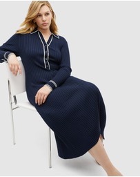 Seed Heritage - Polo Tipping Knit Midi Dress