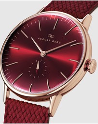 August Berg - Serenity 40mm Burgundy Watch