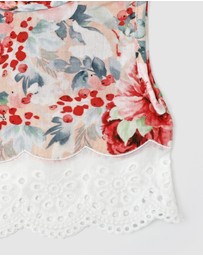 WITH LOVE FOR KIDS - Cotton Muslin Lace Top - Babies - Kids