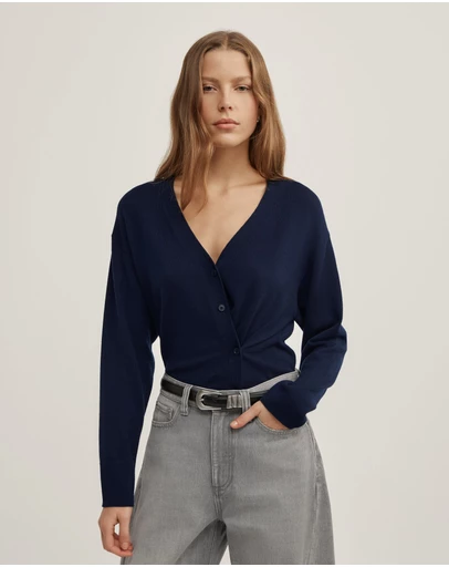 Witchery - Asymmetric Wrap Knit Cardigan