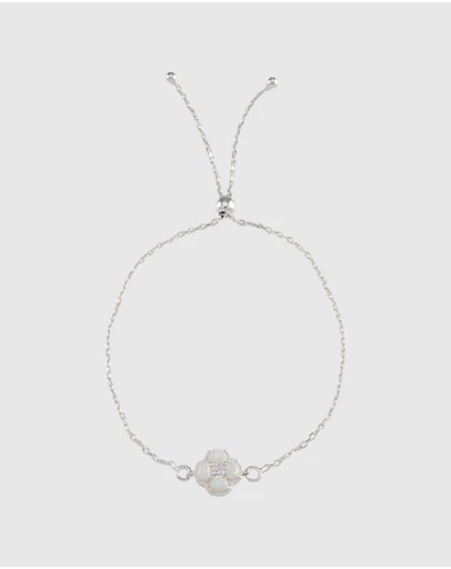 Von Treskow - Czelline Opal Clover Adjustable Belcher Bracelet