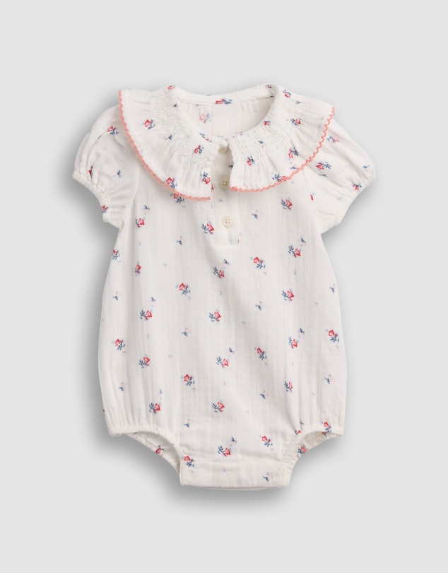 GAP - SS Smocked Gauze Bodysuit - Babies